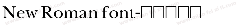 New Roman font字体转换